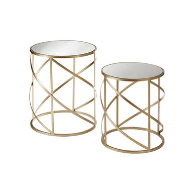 Avantis Set Of 2 Swirl Frame Tables