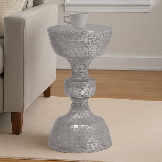 Matin Large Textured Aluminium Side Table