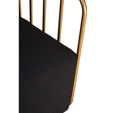 Rosina Black Linen Chair