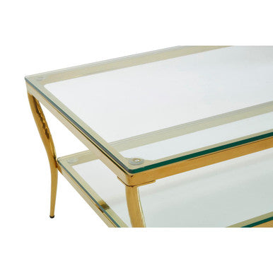 Arezzo Tempered Glass Two Tier Coffee Table