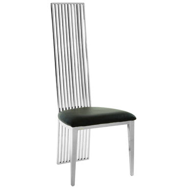 Eliza Silver Finish High Back Dining Chair