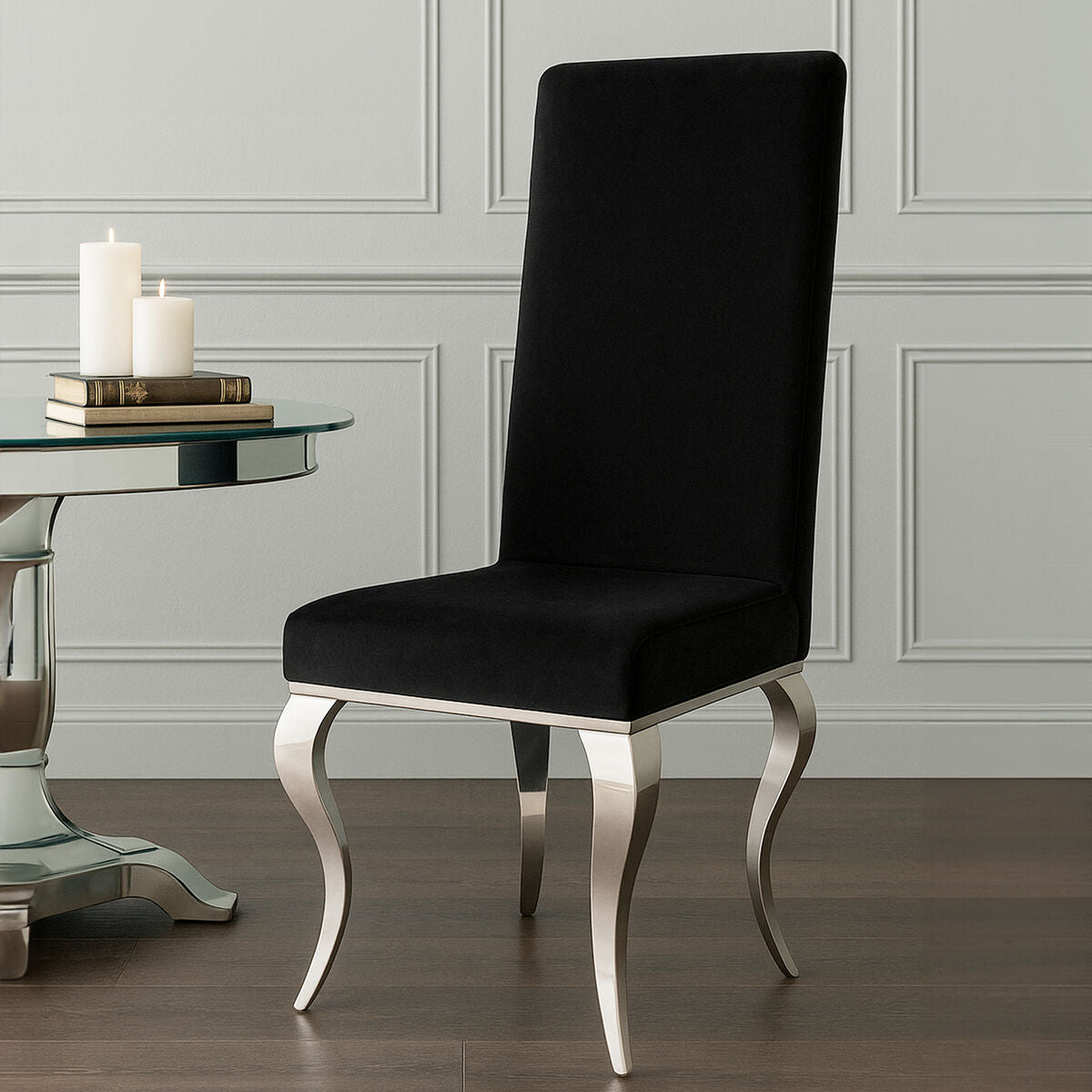 Eliza Dining Chair With Silver Frame