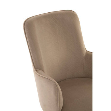 Eliza Beige Velvet Dining Chair