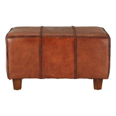 Inca Leather Bench With Teak Wood Legs – The Foalyard