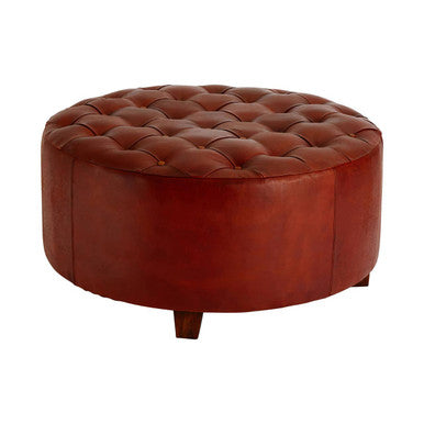 Inca Round Buttoned Stool