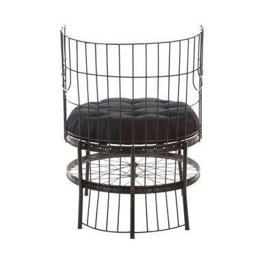 Mantis Black Fabric Chair with Button Tufting