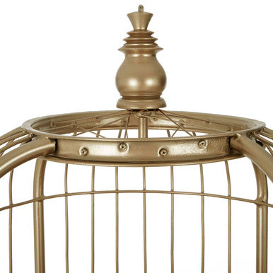 Mantis 3 Tier Champagne Gold Birdcage Shelf Unit