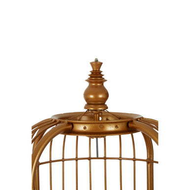 Mantis Small 3 Tier Gold Finish Birdcage Shelf Unit