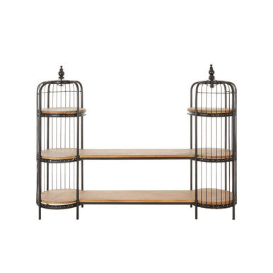 Mantis Long Black Finish Birdcage Shelf Unit