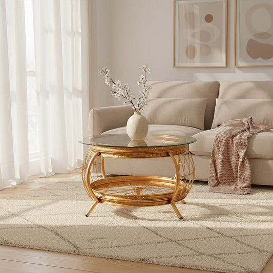 Mantis Gold Finish Coffee Table