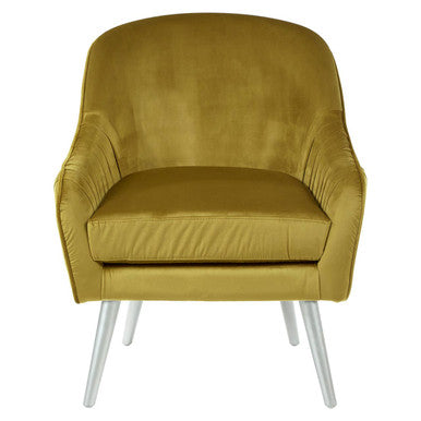 Louxor Mustard Velvet Armchair