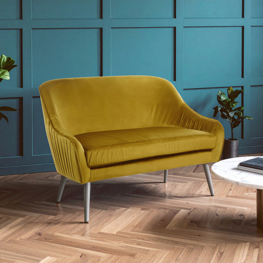 Mustard Velvet Sofa, Louxor