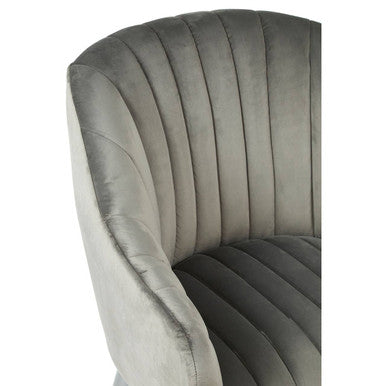 Louxor Grey Fabric Armchair