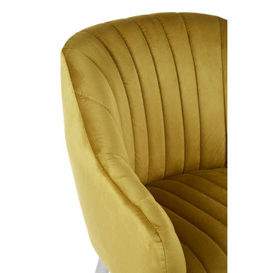 Louxor Mustard Fabric Armchair