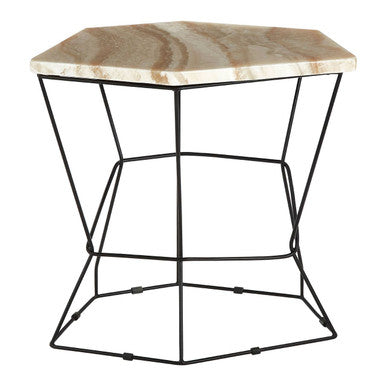 Relic Side Table With Patterned Top