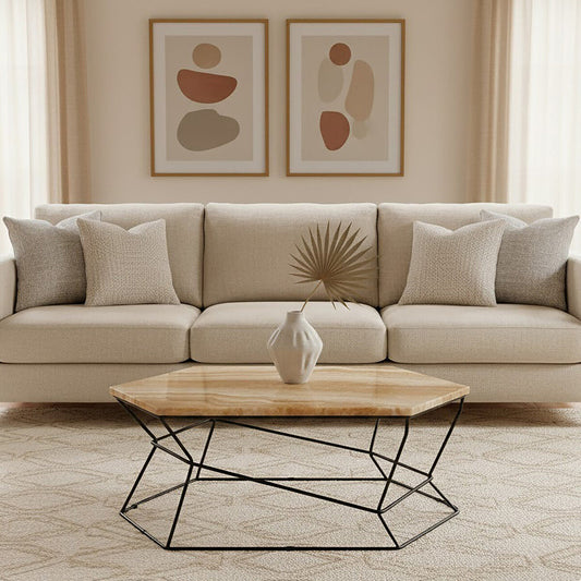 Relic Coffee Table With Natural Onyx Top