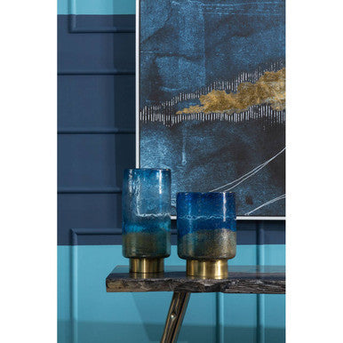Natural Agate Console Table in Gold Warm Brass Tone Finish | Relic