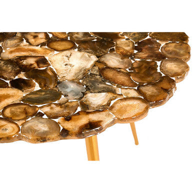 Relic Low Side Table With Agate Stone Top