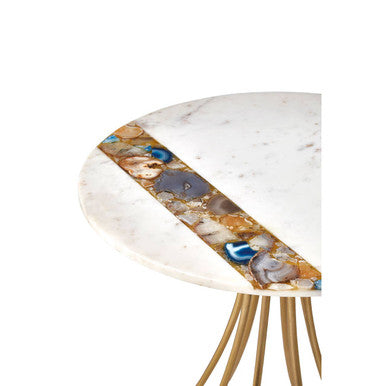Vizzini Marble And Agate Side Table