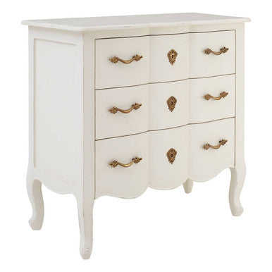 3 Drawer White Chest | Loire