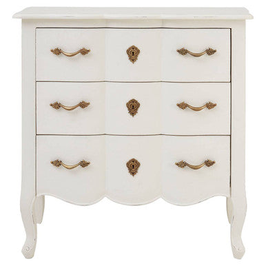 3 Drawer White Chest | Loire