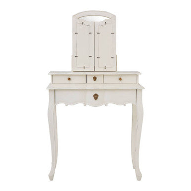 White Dressing Table with Adjustable Mirror | Loire