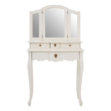 White Dressing Table with Adjustable Mirror | Loire