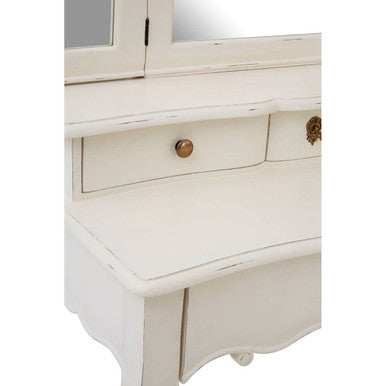 White Dressing Table with Adjustable Mirror | Loire
