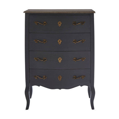 Loire 4 Drawer Dark Grey Chest