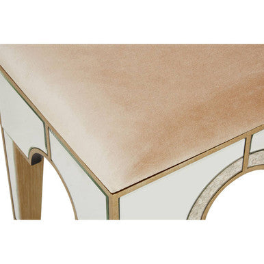 Knightsbridge Champagne Gold Fabric Stool