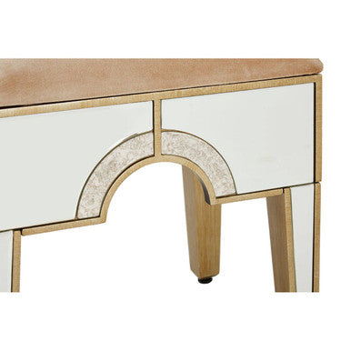 Knightsbridge Champagne Gold Fabric Stool