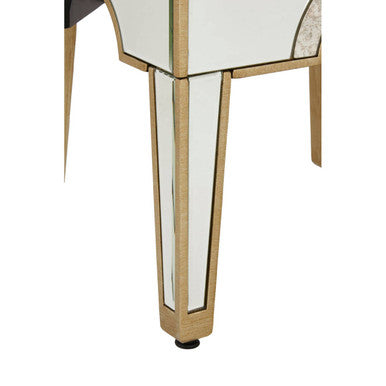 Knightsbridge Champagne Gold Fabric Stool