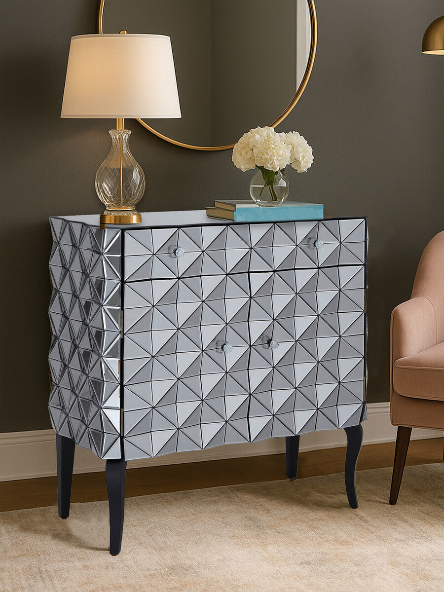 Soho Silver Finish Cabinet