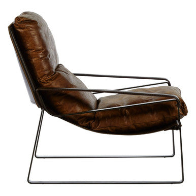 Light Brown Leather Lounge Chair | Hoxton
