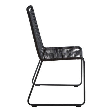 Sisal Black Rope Chair