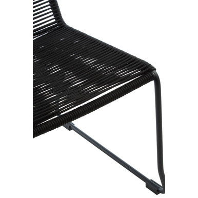 Sisal Black Rope Chair