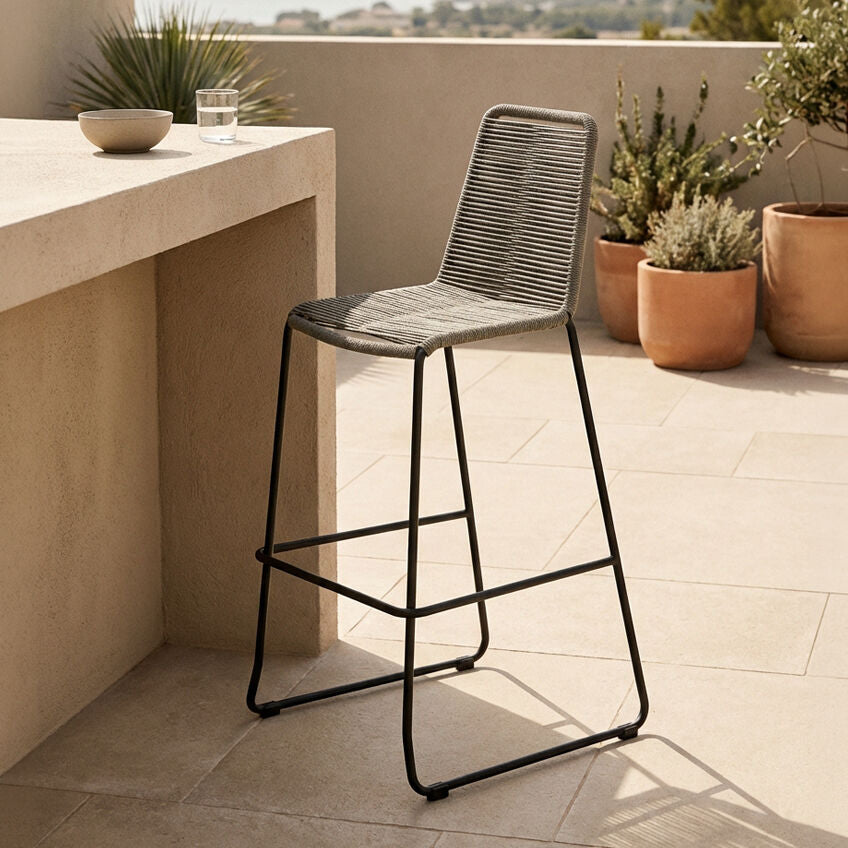 Sisal Grey Rope Bar Chair
