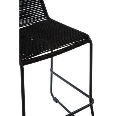 Sisal Black Rope Bar Chair