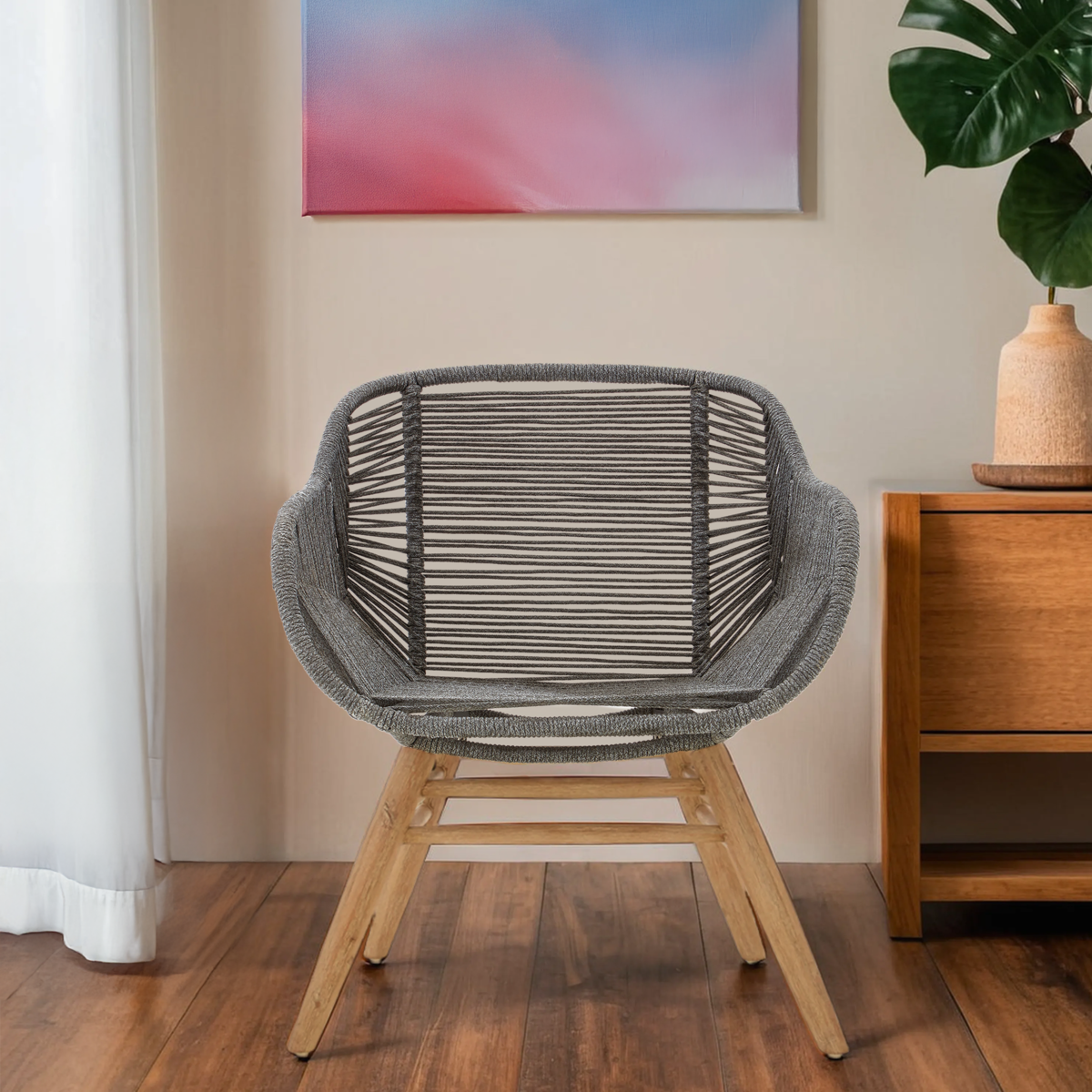 Sisal Grey Rope Armchair