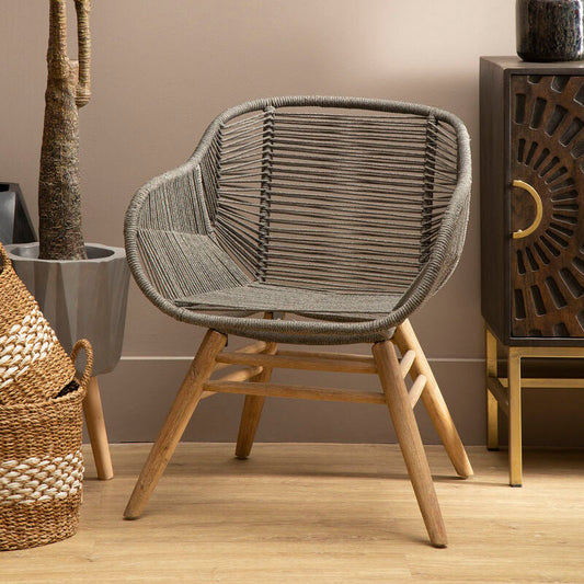 Sisal Grey Rope Armchair