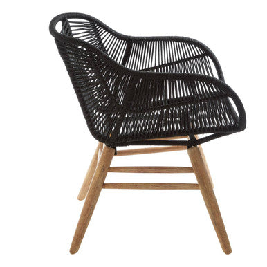Sisal Black Rope Armchair