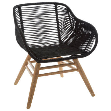 Sisal Black Rope Armchair