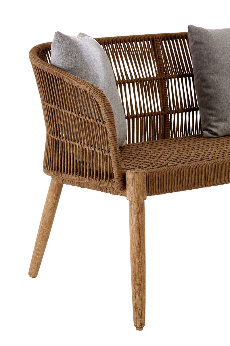 Opus 3 Seat Grey Sofa with Wooden Legs