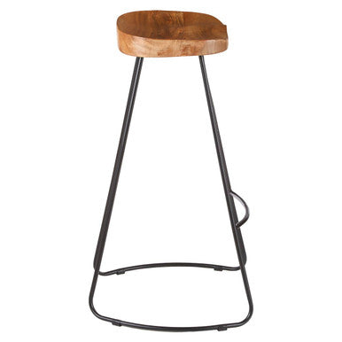Acacia Wood Seat Bar Stool | Nandri