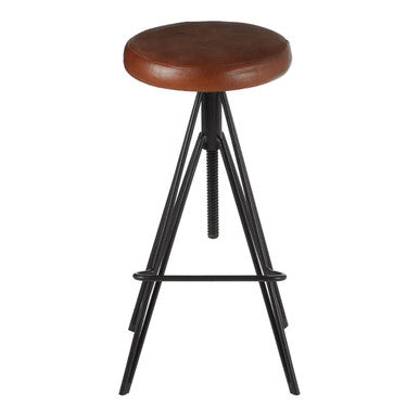 Round Leather Stool | Nandri