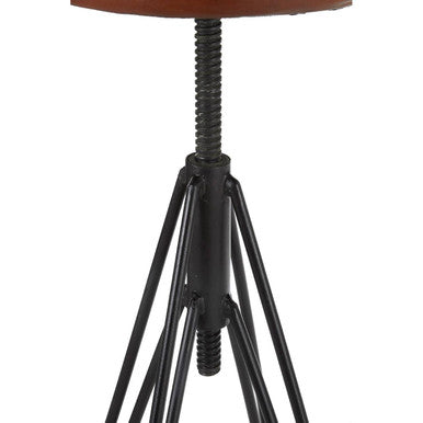 Round Leather Stool | Nandri