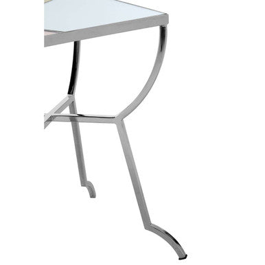 Square Side Table with Pastel Top and Silver Frame | Arbus