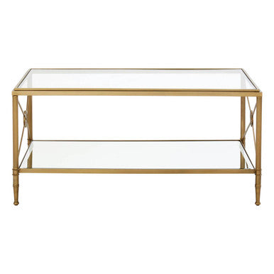 Axis Coffee Table With Gold Finish Frame
