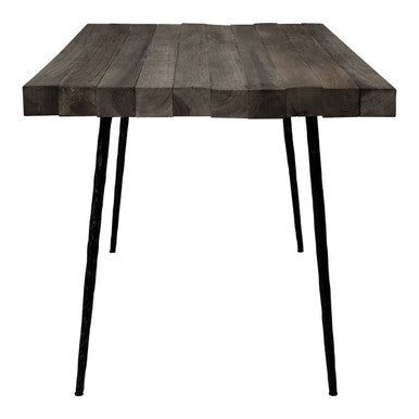 Grey Oak Wood Rectangular Dining Table | Mason