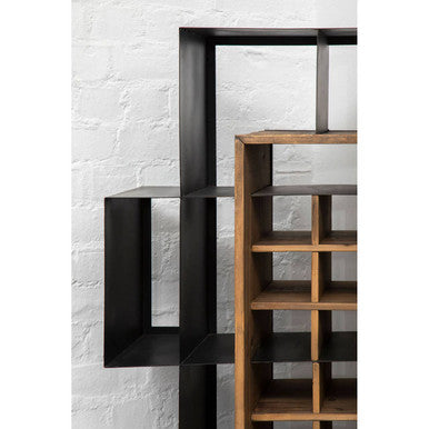 Mason Black Iron Frame Shelf Unit